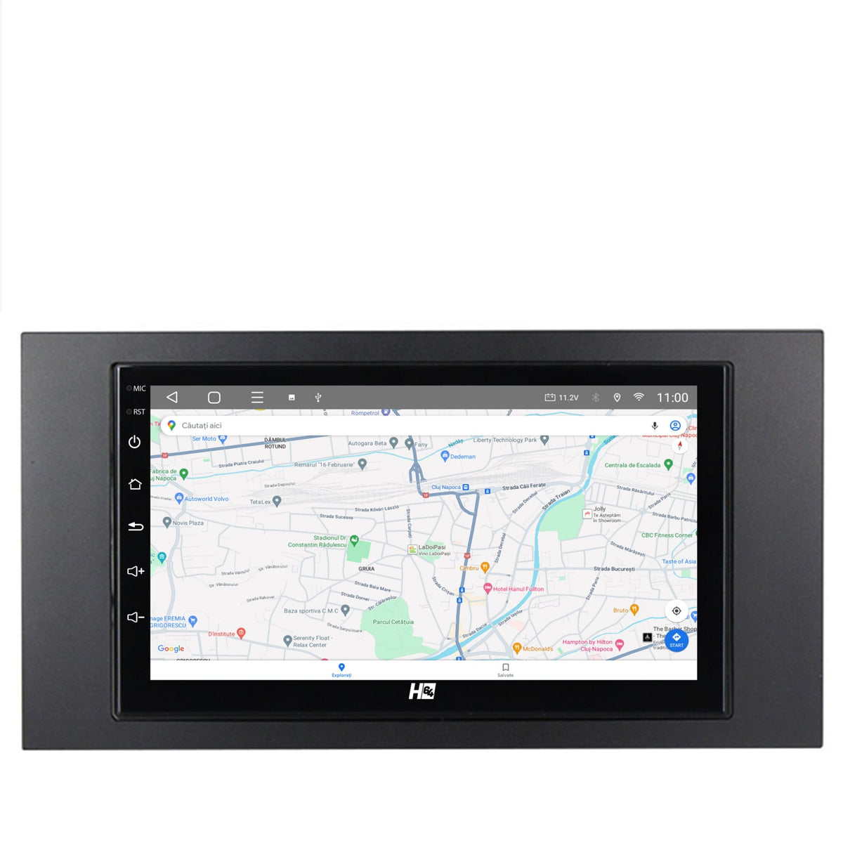 Navigatie HUB64 Ford 2DIN, 4 4GB RAM, Android, Quadcore, DSP, GPS, Wi-FI, Carplay, Android Auto, USB, Bluetooth, Waze, Touchscreen, 7 inch