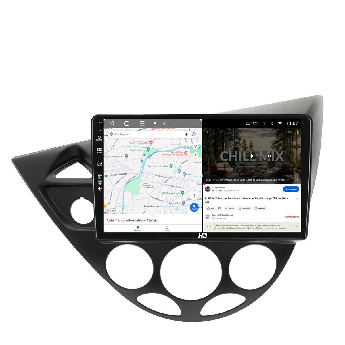 Navigatie HUB64 Ford Focus 1 (1998-2004), 2GB RAM, Android 13, GPS, Wi-FI, Carplay, Android Auto, USB, Bluetooth, Radio, Waze, Touchscreen, 9 inch