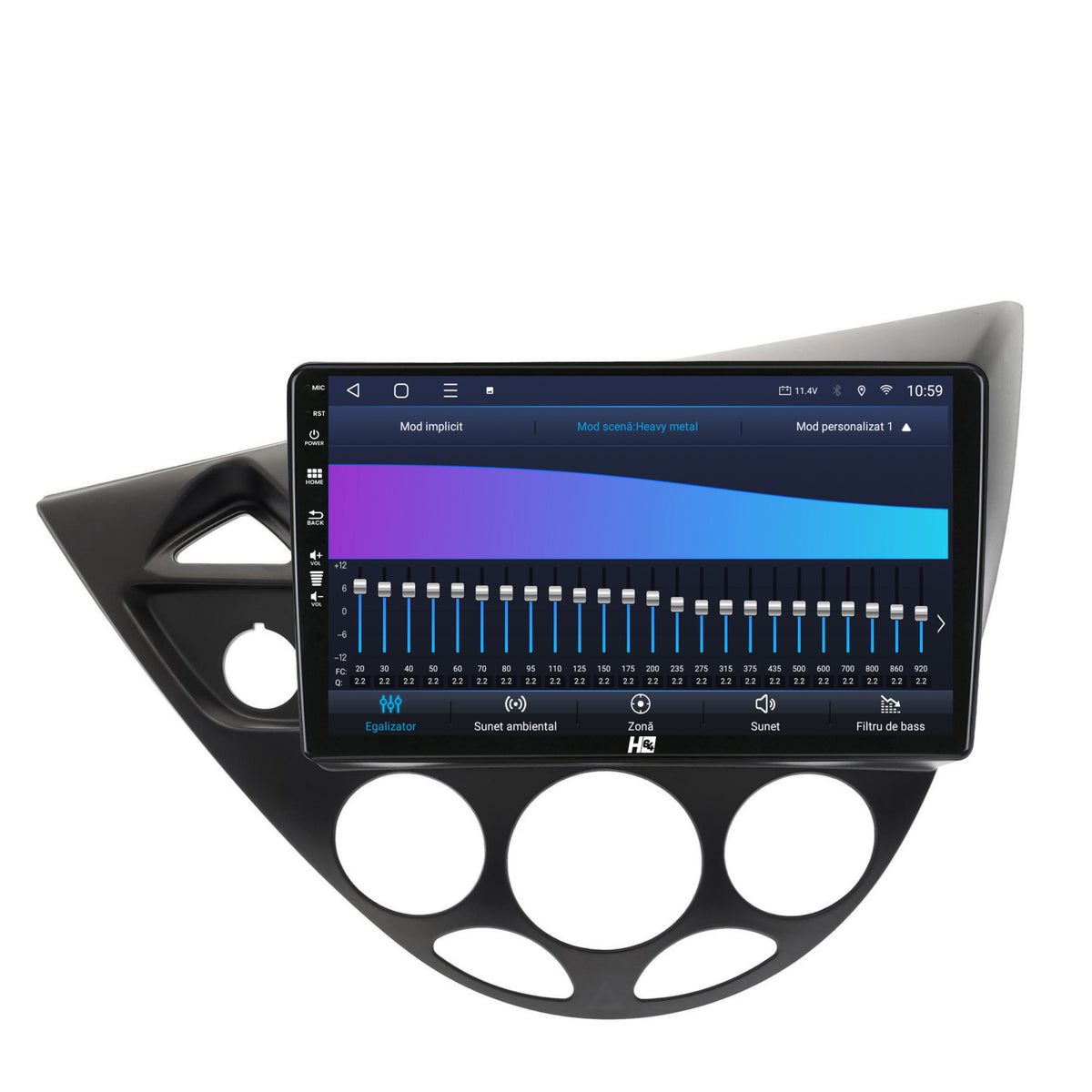 Navigatie HUB64 Ford Focus 1 (1998-2004), 6GB RAM, Android, Octacore, Slot Sim 4G, DSP, GPS, Wi-FI, Carplay, Android Auto, USB, Bluetooth, Waze, Touchscreen, 9 Inch