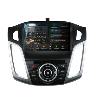 Navigatie HUB64 Ford Focus 3 (2011-2019), 2GB RAM, Android, GPS, Wi-FI, Carplay, Android Auto, USB, Bluetooth, Radio, Waze, Touchscreen, 9 inch