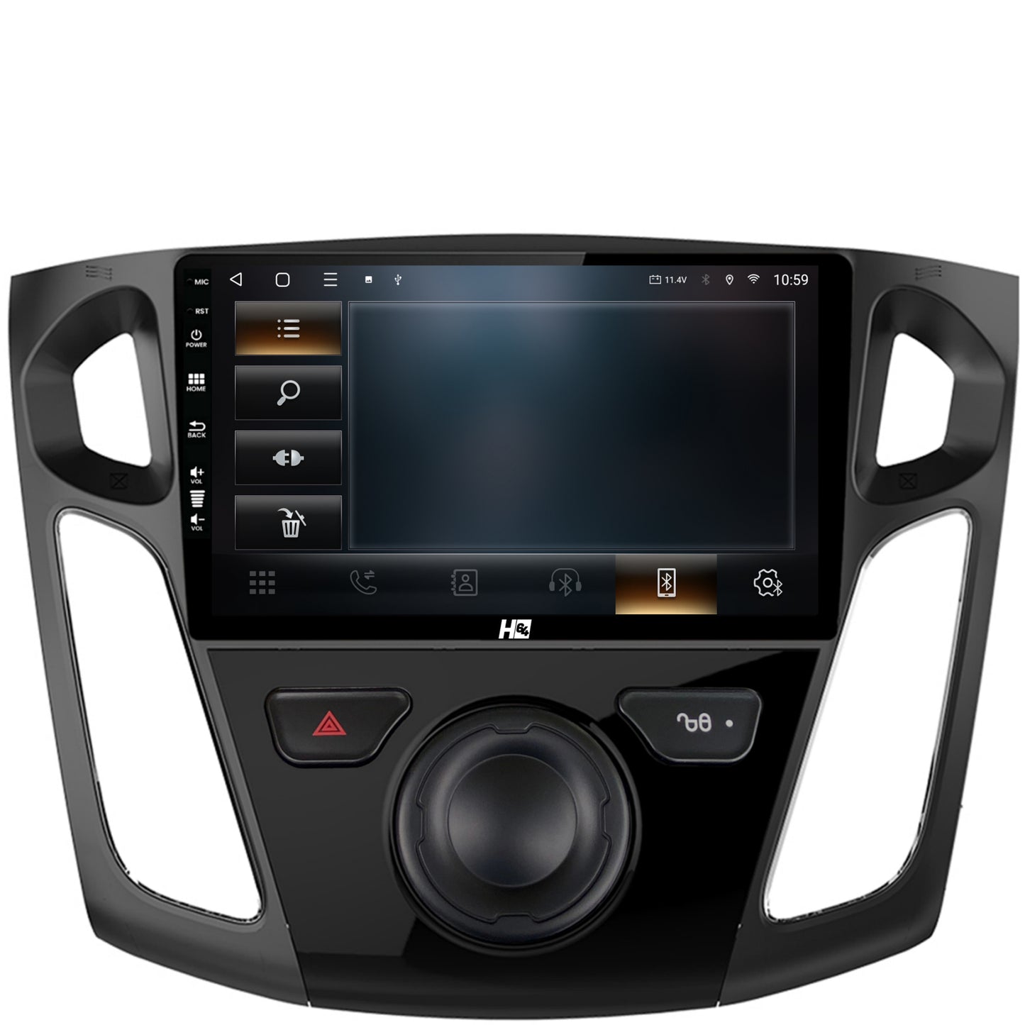 Navigatie HUB64 Ford Focus 3 (2011-2019), 8GB RAM, Android, Octacore, Slot Sim 4G, DSP, GPS, Wi-FI, Carplay, Android Auto, USB, Bluetooth, Waze, Touchscreen, 9 Inch