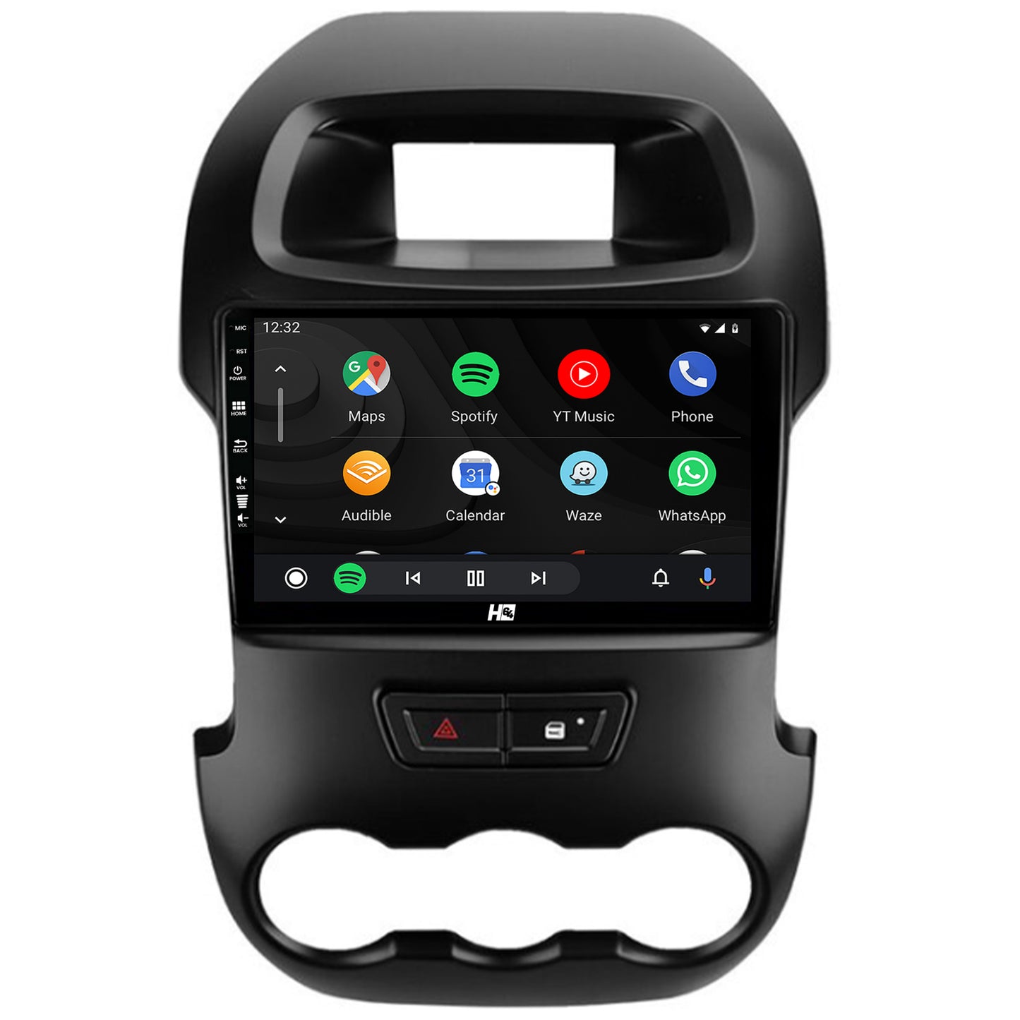 Navigatie HUB64 Ford Ranger (2011-2015), 2GB RAM, Android, GPS, Wi-FI, Carplay, Android Auto, USB, Bluetooth, Radio, Waze, Touchscreen, 9 inch