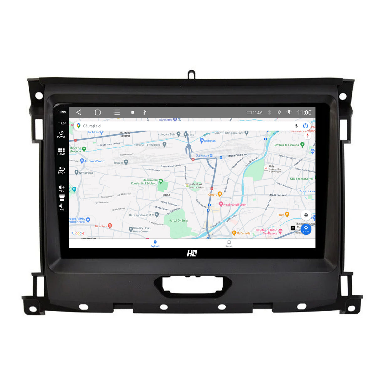 Navigatie HUB64 Ford Ranger (2015-2022), 4GB RAM, Android, Quadcore, DSP, GPS, Wi-FI, Carplay, Android Auto, USB, Bluetooth, Waze, Touchscreen, 9 inch