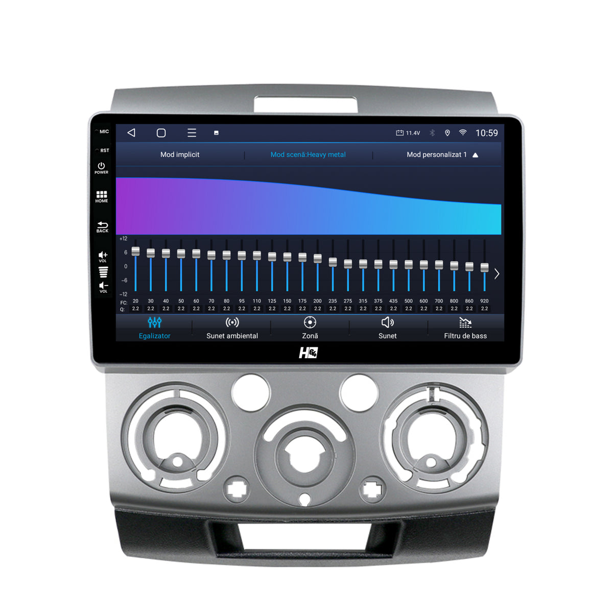 Navigatie HUB64 Ford Ranger / Mazda BT50 (2007-2012), 6GB RAM, Android, Octacore, Slot Sim 4G, DSP, GPS, Wi-FI, Carplay, Android Auto, USB, Bluetooth, Waze, Touchscreen, 9 Inch