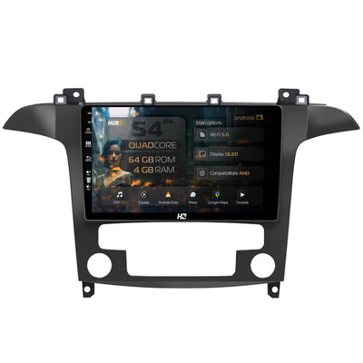 Navigatie HUB64 Ford S-Max / Galaxy (2006-2015), 4GB RAM, Android, Quadcore, DSP, GPS, Wi-FI, Carplay, Android Auto, USB, Bluetooth, Waze, Touchscreen, 9 inch