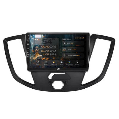 Navigatie HUB64 Ford Transit (2014-2020), 4GB RAM, Android, Quadcore, DSP, GPS, Wi-FI, Carplay, Android Auto, USB, Bluetooth, Waze, Touchscreen, 9 inch