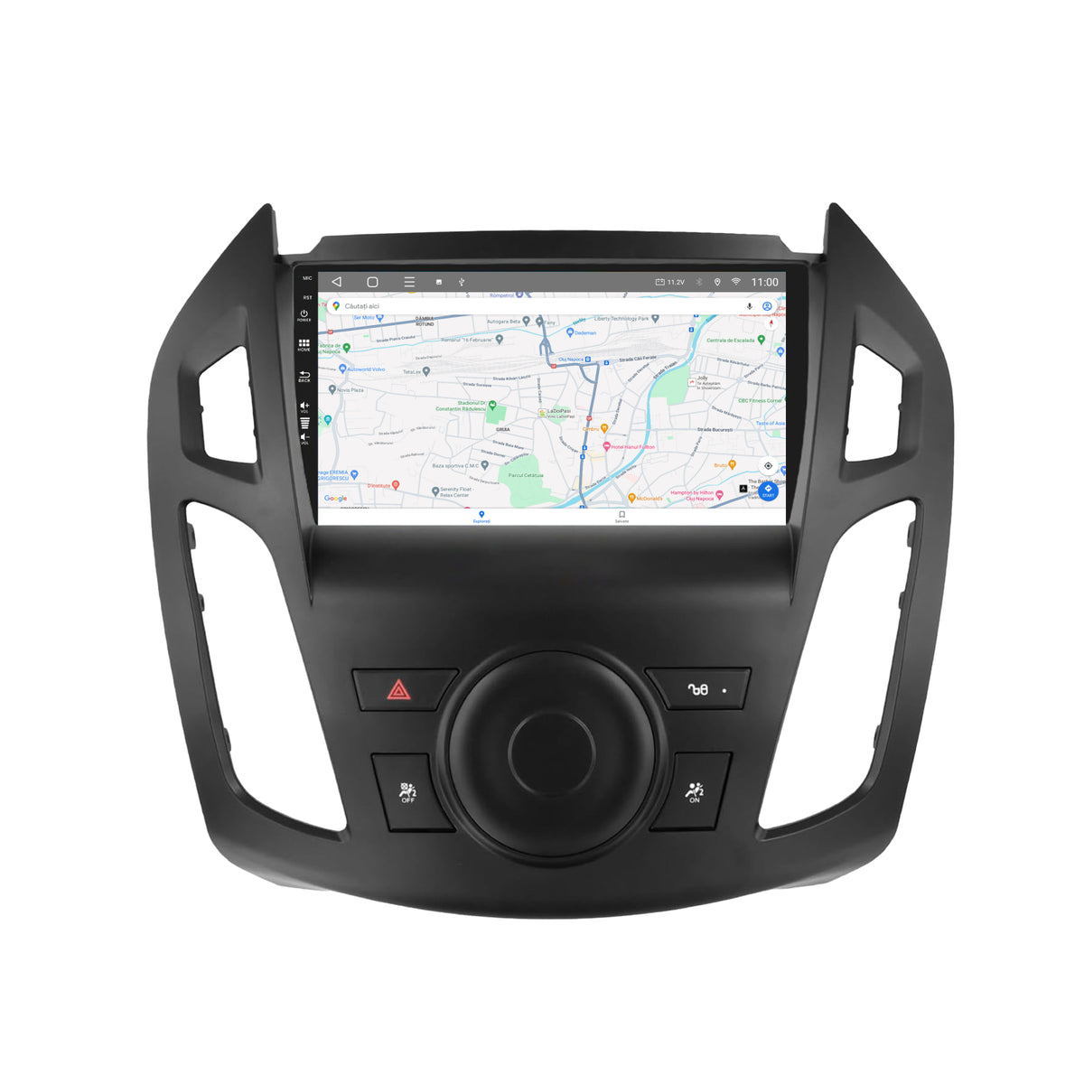 Navigatie HUB64 Ford Transit (2014-2020), 4GB RAM, Android, Quadcore, DSP, GPS, Wi-FI, Carplay, Android Auto, USB, Bluetooth, Waze, Touchscreen, 9 Inch