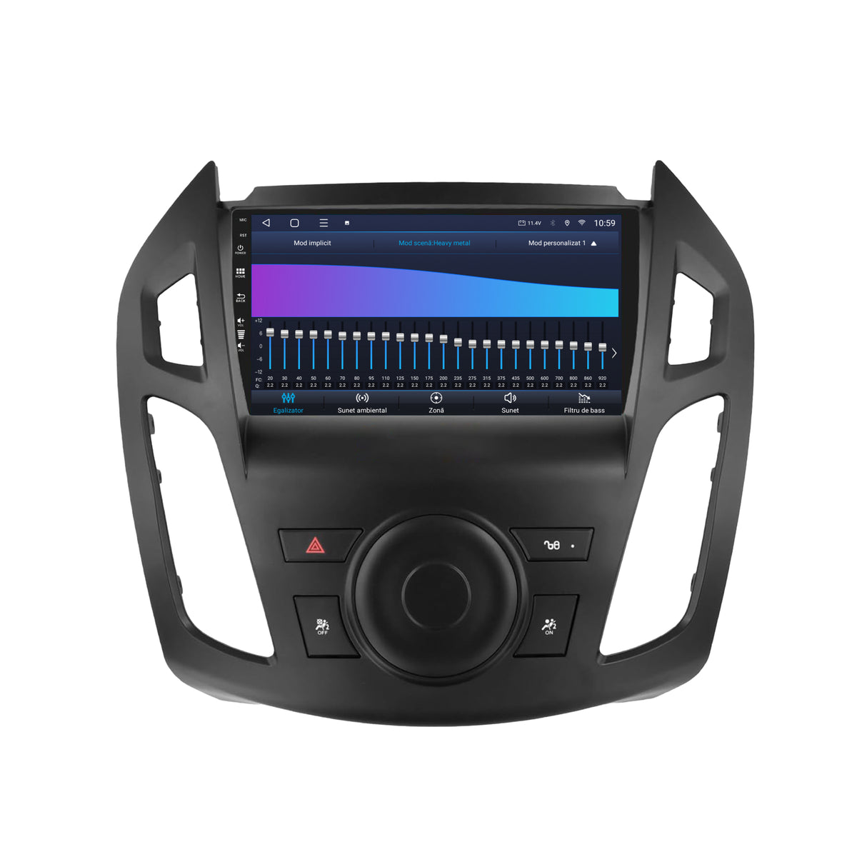 Navigatie HUB64 Ford Transit (2014-2020), 4GB RAM, Android, Quadcore, DSP, GPS, Wi-FI, Carplay, Android Auto, USB, Bluetooth, Waze, Touchscreen, 9 Inch