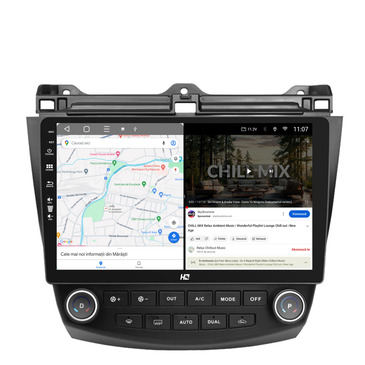 Navigatie HUB64 Honda Accord 7 (2005-2008), 2GB RAM, Android, GPS, Wi-FI, Carplay, Android Auto, USB, Bluetooth, Radio, Waze, Touchscreen, 10.1 inch