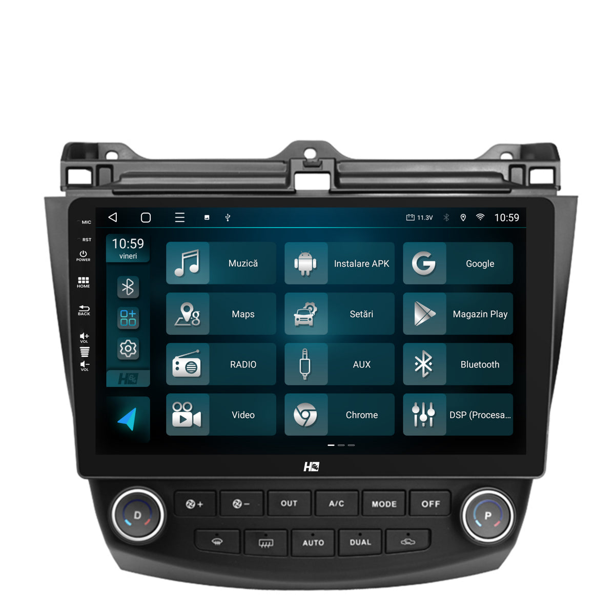Navigatie HUB64 Honda Accord 7 (2005-2008), 2GB RAM, Android, GPS, Wi-FI, Carplay, Android Auto, USB, Bluetooth, Radio, Waze, Touchscreen, 10.1 inch