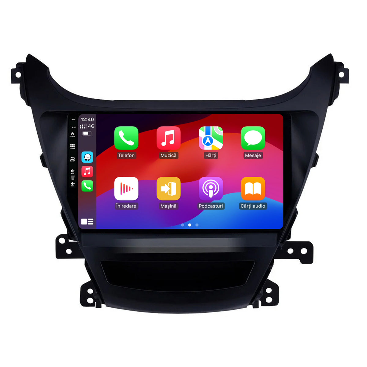 Navigatie HUB64 Hyundai Elantra (2012-2014), 4GB RAM, Android, Quadcore, DSP, GPS, Wi-FI, Carplay, Android Auto, USB, Bluetooth, Waze, Touchscreen, 9Inch