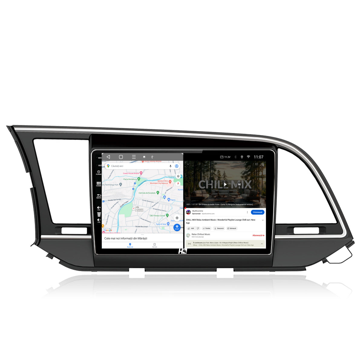 Navigatie HUB64 Hyundai Elantra (2015-2018), 2GB RAM, Android, GPS, Wi-FI, Carplay, Android Auto, USB, Bluetooth, Radio, Waze, Touchscreen, 9 inch -