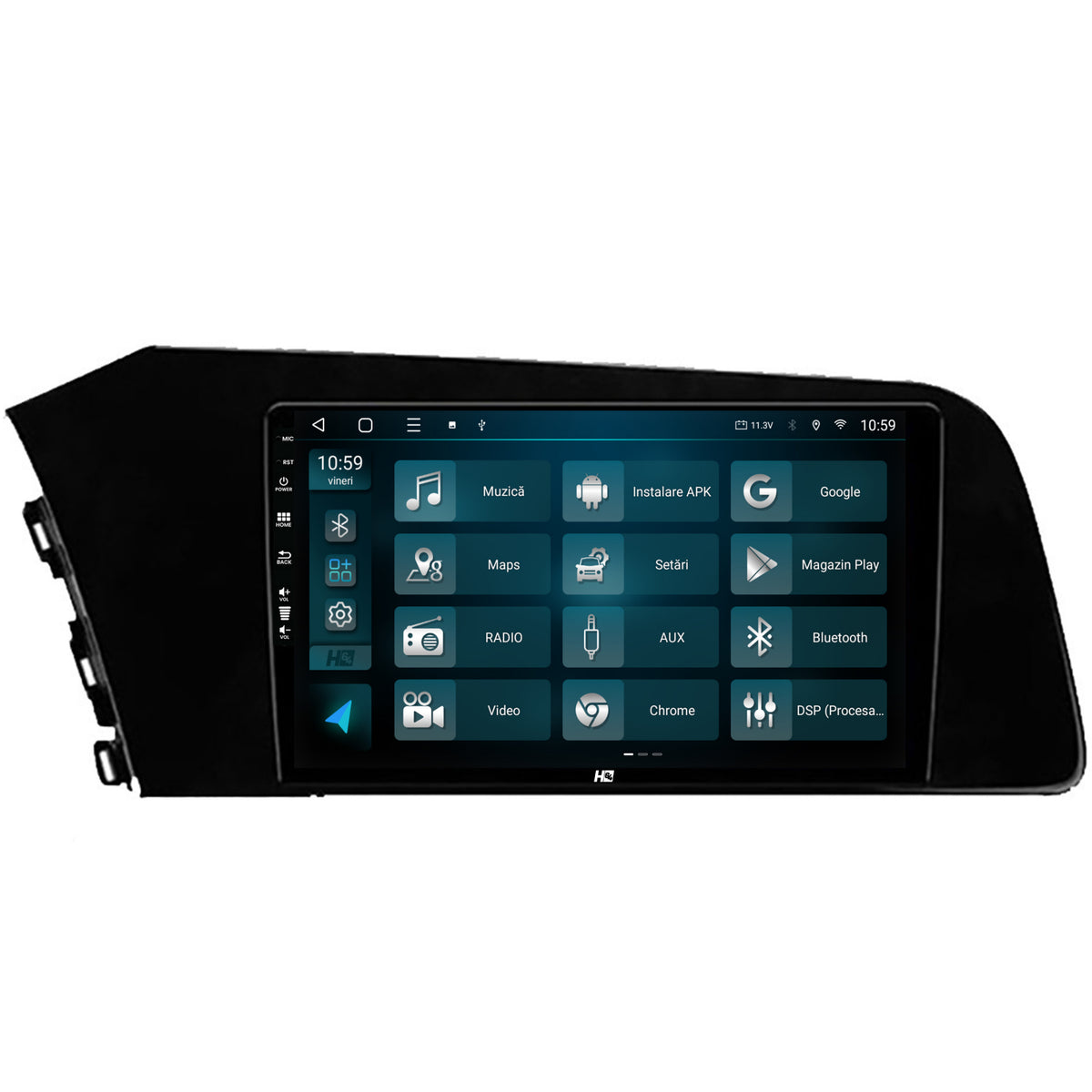 Navigatie HUB64 Hyundai Elantra (2020-Prezent), 2GB RAM, Android, GPS, Wi-FI, Carplay, Android Auto, USB, Bluetooth, Radio, Waze, Touchscreen, 9Inch