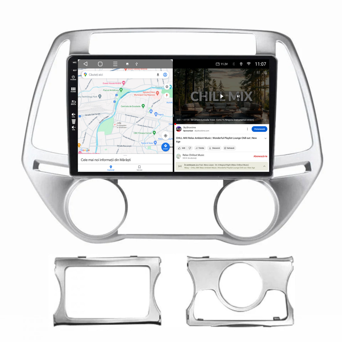 Navigatie HUB64 Hyundai I20 (2012-2014), 4GB RAM, Android, Octacore, Slot Sim 4G, DSP, GPS, Wi-FI, Carplay, Android Auto, USB, Bluetooth, Waze, Touchscreen, 9 inch