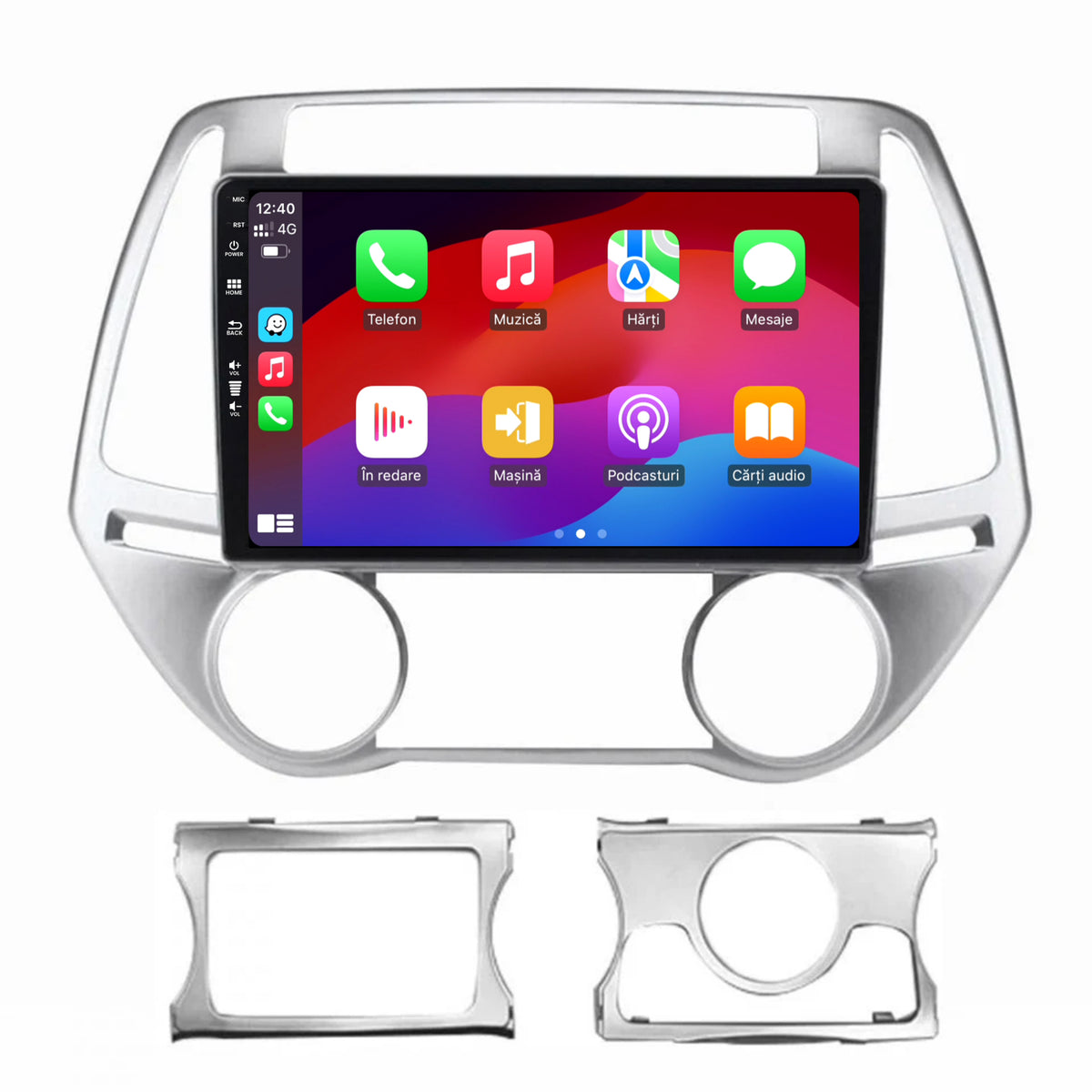 Navigatie HUB64 Hyundai I20 (2012-2014), 4GB RAM, Android, Octacore, Slot Sim 4G, DSP, GPS, Wi-FI, Carplay, Android Auto, USB, Bluetooth, Waze, Touchscreen, 9 inch