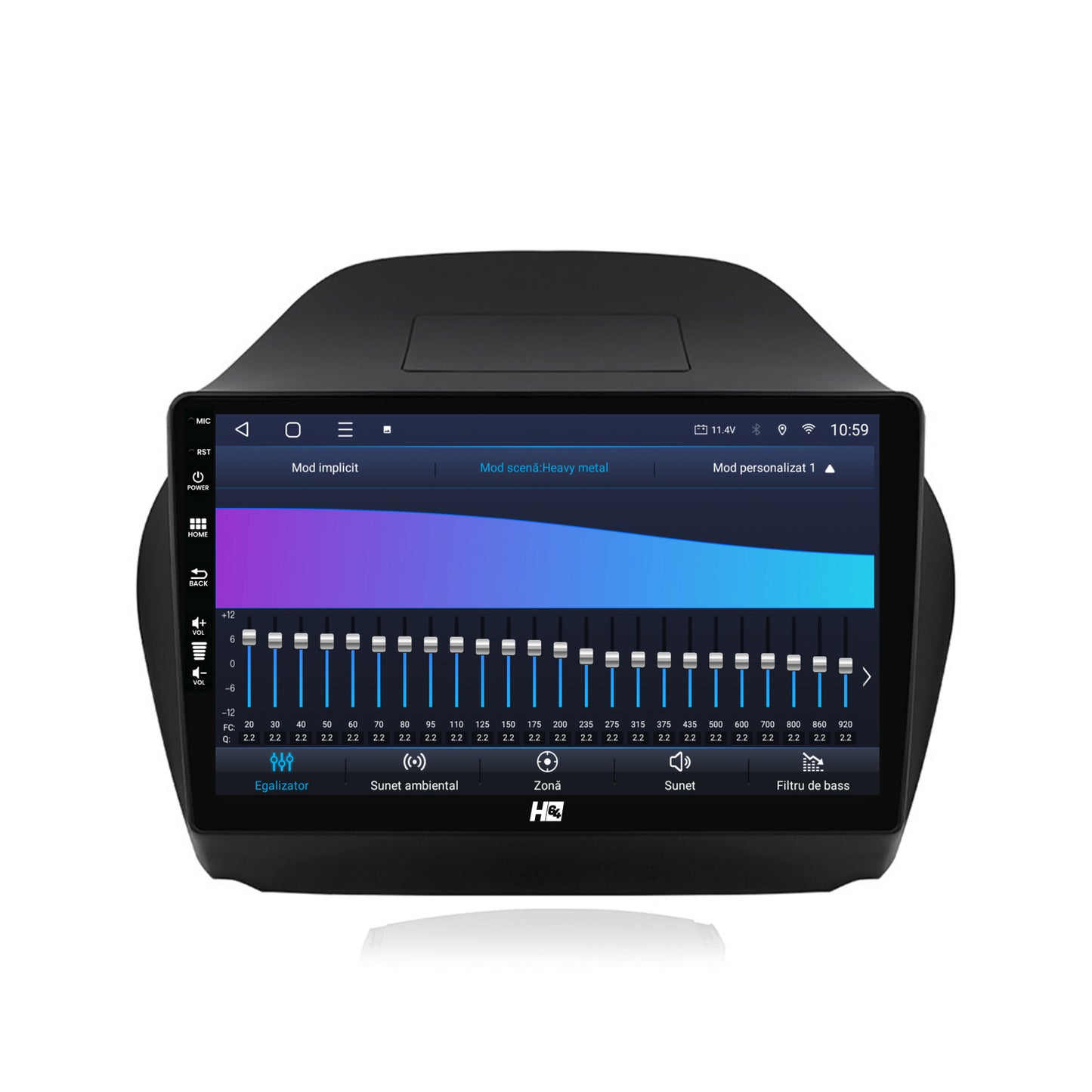 Navigatie HUB64 Hyundai IX35 (2009-2015), 4GB RAM, Android, Octacore, Slot Sim 4G, DSP, GPS, Wi-FI, Carplay, Android Auto, USB, Bluetooth, Waze, Touchscreen, 10.1 Inch