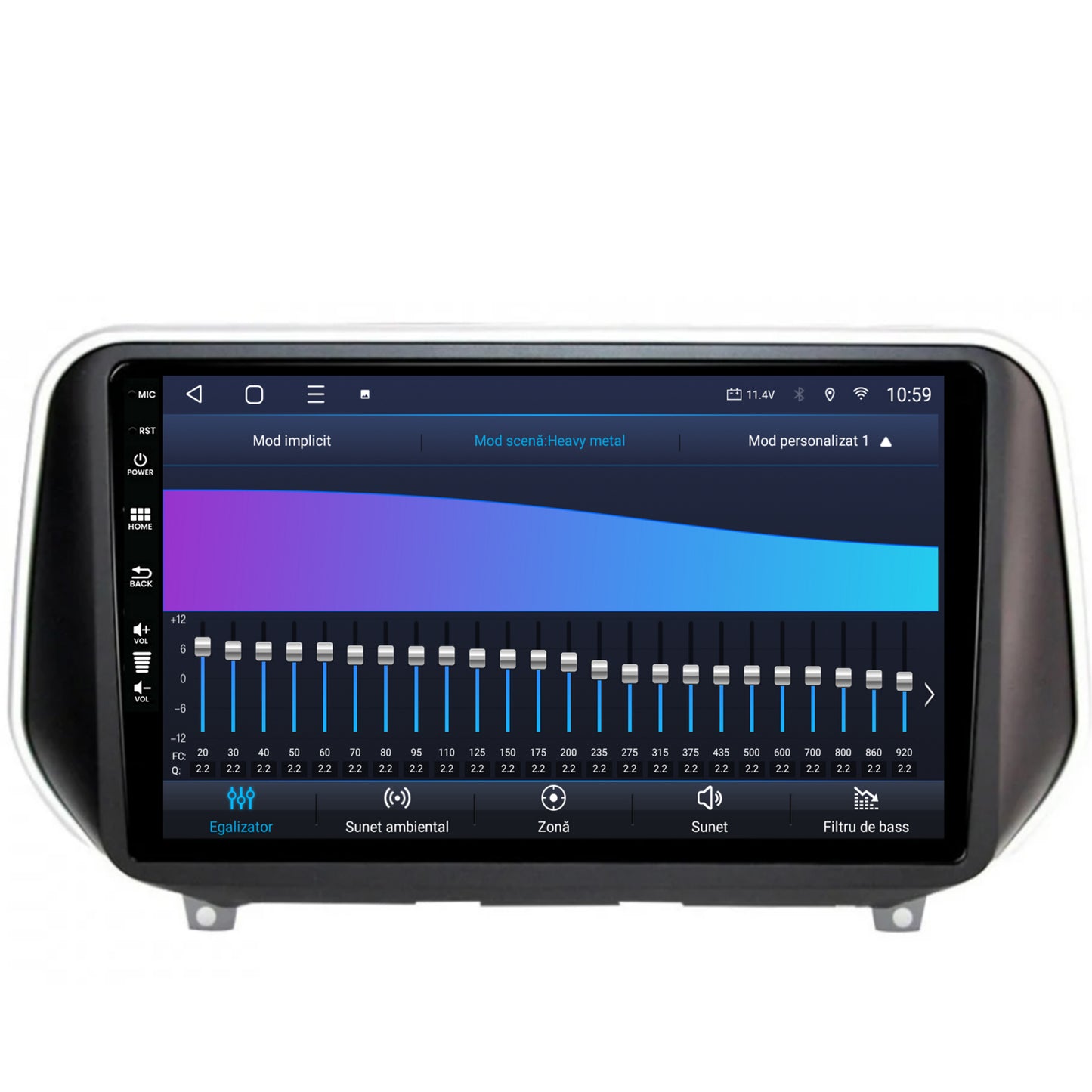 Navigatie HUB64 Hyundai Santa Fe (2018-Prezent), 8GB RAM, Android, Octacore, Slot Sim 4G, DSP, GPS, Wi-FI, Carplay, Android Auto, USB, Bluetooth, Waze, Touchscreen, 9 Inch