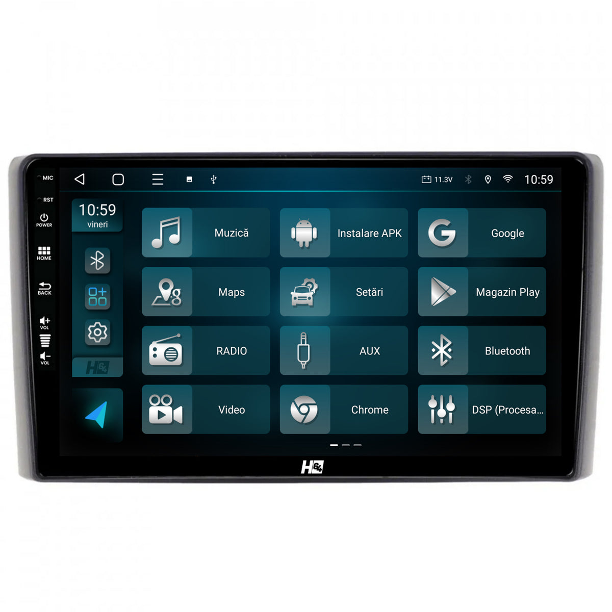 Navigatie HUB64 Iveco Daily (2006-2014), 4GB RAM, Android, Quadcore, DSP, GPS, Wi-FI, Carplay, Android Auto, USB, Bluetooth, Waze, Touchscreen, 9 inch