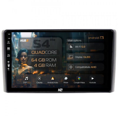 Navigatie HUB64 Iveco Daily (2006-2014), 4GB RAM, Android, Quadcore, DSP, GPS, Wi-FI, Carplay, Android Auto, USB, Bluetooth, Waze, Touchscreen, 9 inch
