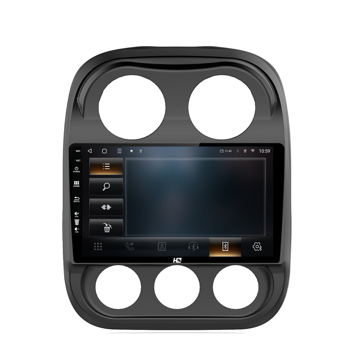 Navigatie HUB64 Jeep Compass (2009-2016), 8GB RAM, Android, Octacore, Slot Sim 4G, DSP, GPS, Wi-FI, Carplay, Android Auto, USB, Bluetooth, Waze, Touchscreen, 10.1 Inch