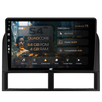 Navigatie HUB64 Jeep Grand Cherokee (1998-2004), 4GB RAM, Android, Quadcore, DSP, GPS, Wi-FI, Carplay, Android Auto, USB, Bluetooth, Waze, Touchscreen, 9 inch
