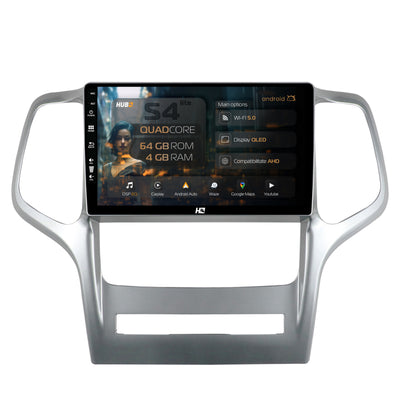 Navigatie HUB64 Jeep Grand Cherokee (2010-2013), 4GB RAM, Android, Quadcore, DSP, GPS, Wi-FI, Carplay, Android Auto, USB, Bluetooth, Waze, Touchscreen, 9 inch