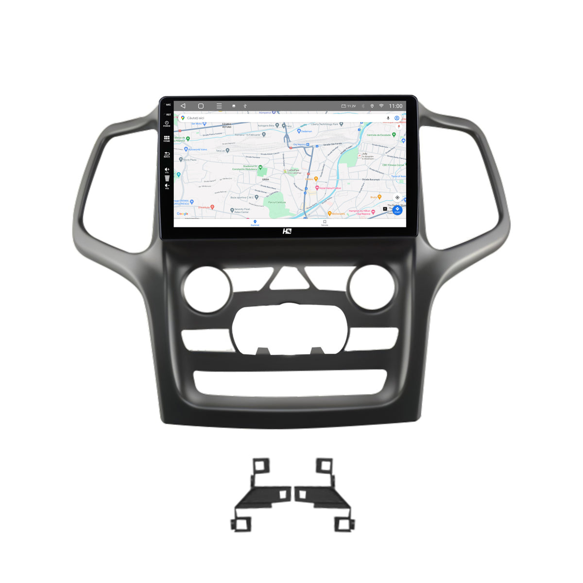 Navigatie HUB64 Jeep Grand Cherokee (2014-2022), 2GB RAM, Android, GPS, Wi-FI, Carplay, Android Auto, USB, Bluetooth, Radio, Waze, Touchscreen, 9 inch
