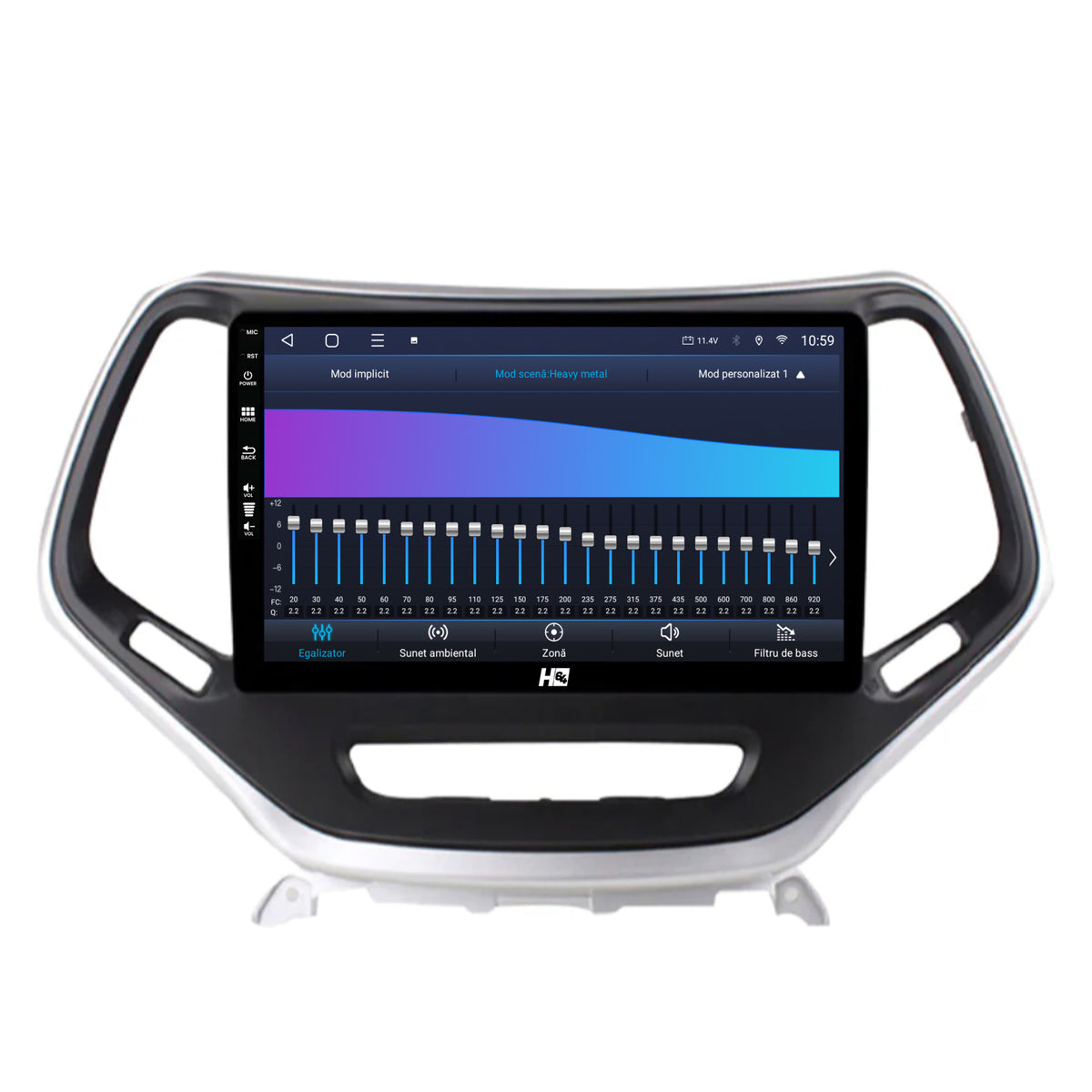 Navigatie HUB64 Jeep Grand Cherokee (2015+), 6GB RAM, Android, Octacore, Slot Sim 4G, DSP, GPS, Wi-FI, Carplay, Android Auto, USB, Bluetooth, Waze, Touchscreen, 10.1 Inch