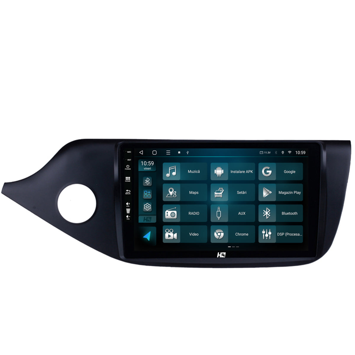 Navigatie HUB64 Kia CEED (2012-2018), 4GB RAM, Android, Quadcore, DSP, GPS, Wi-FI, Carplay, Android Auto, USB, Bluetooth, Waze, Touchscreen, 9 inch