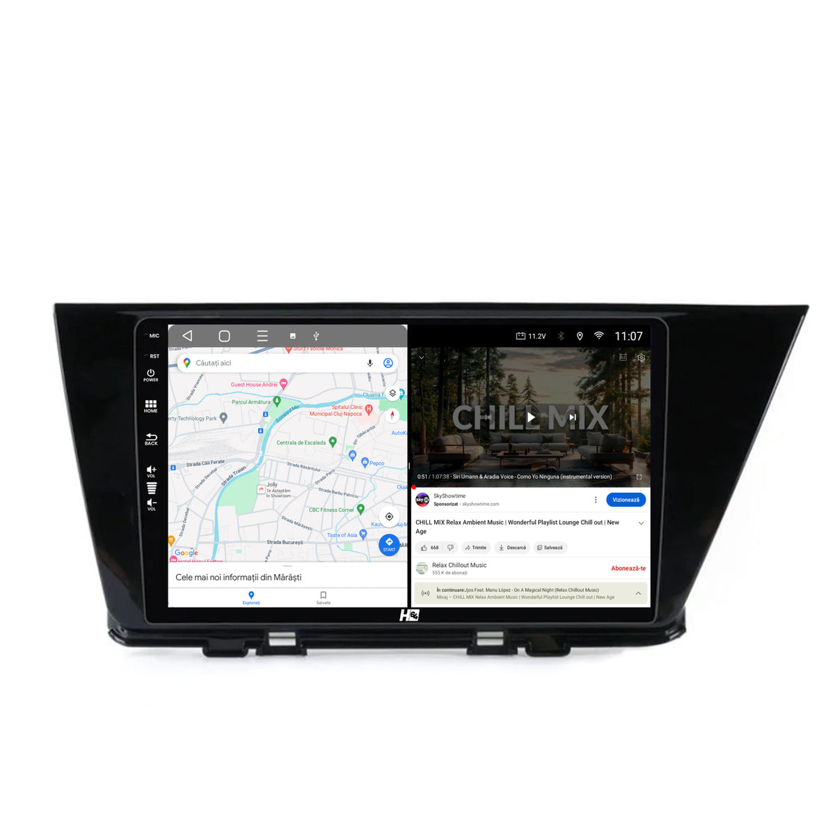 Navigatie HUB64 Kia Niro (2016+), 4GB RAM, Android, Quadcore, DSP, GPS, Wi-FI, Carplay, Android Auto, USB, Bluetooth, Waze, Touchscreen, 9 inch
