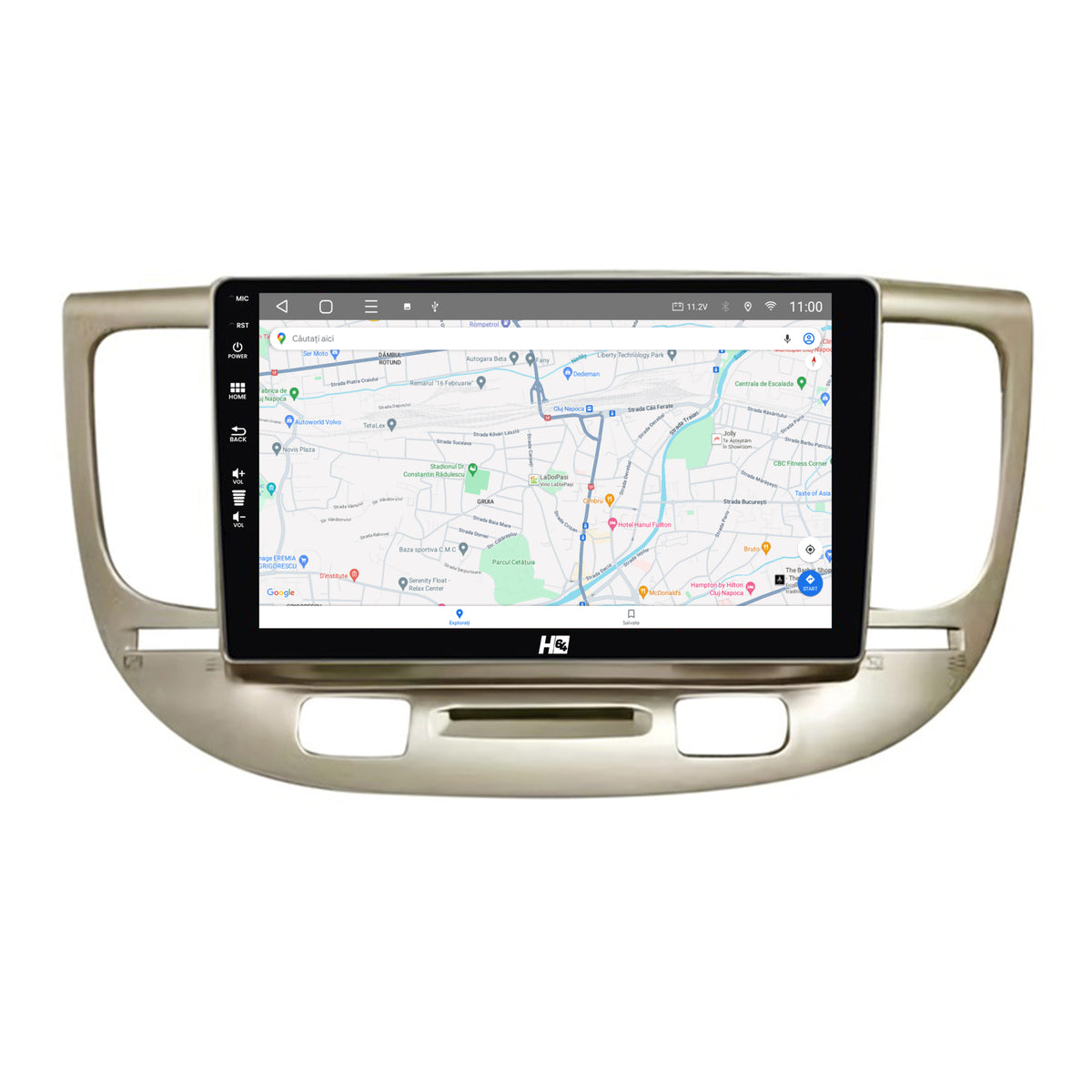 Navigatie HUB64 Kia Rio (2005-2011), 2GB RAM, Android, GPS, Wi-FI, Carplay, Android Auto, USB, Bluetooth, Radio, Waze, Touchscreen, 9 Inch