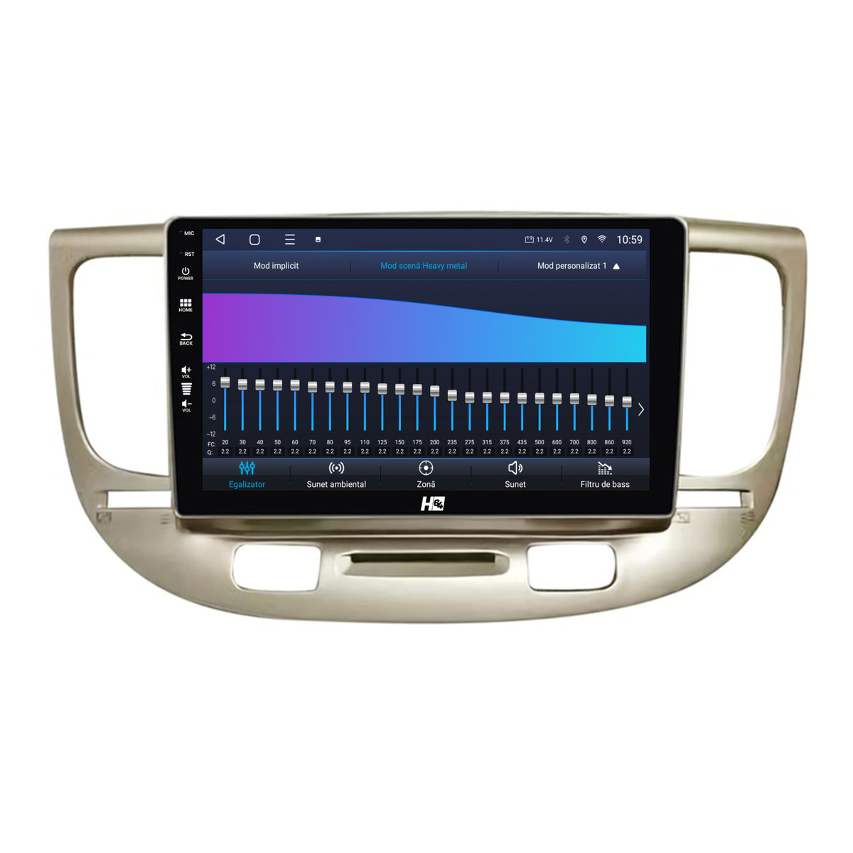 Navigatie HUB64 Kia Rio (2005-2011), 4GB RAM, Android, Quadcore, DSP, GPS, Wi-FI, Carplay, Android Auto, USB, Bluetooth, Waze, Touchscreen, 9 Inch