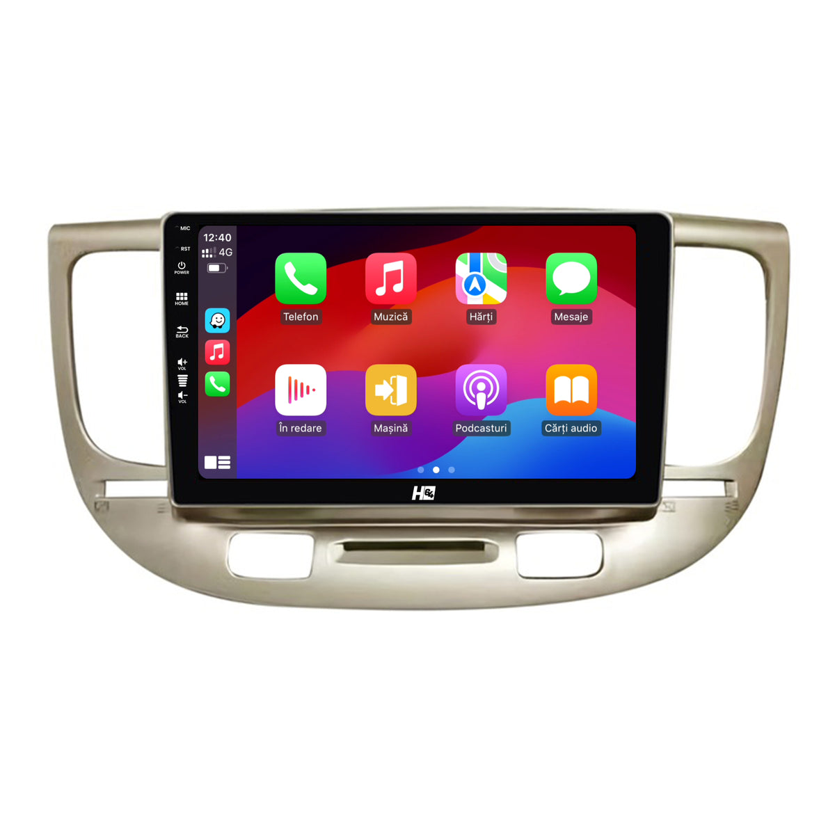 Navigatie HUB64 Kia Rio (2005-2011), 4GB RAM, Android, Quadcore, DSP, GPS, Wi-FI, Carplay, Android Auto, USB, Bluetooth, Waze, Touchscreen, 9 Inch