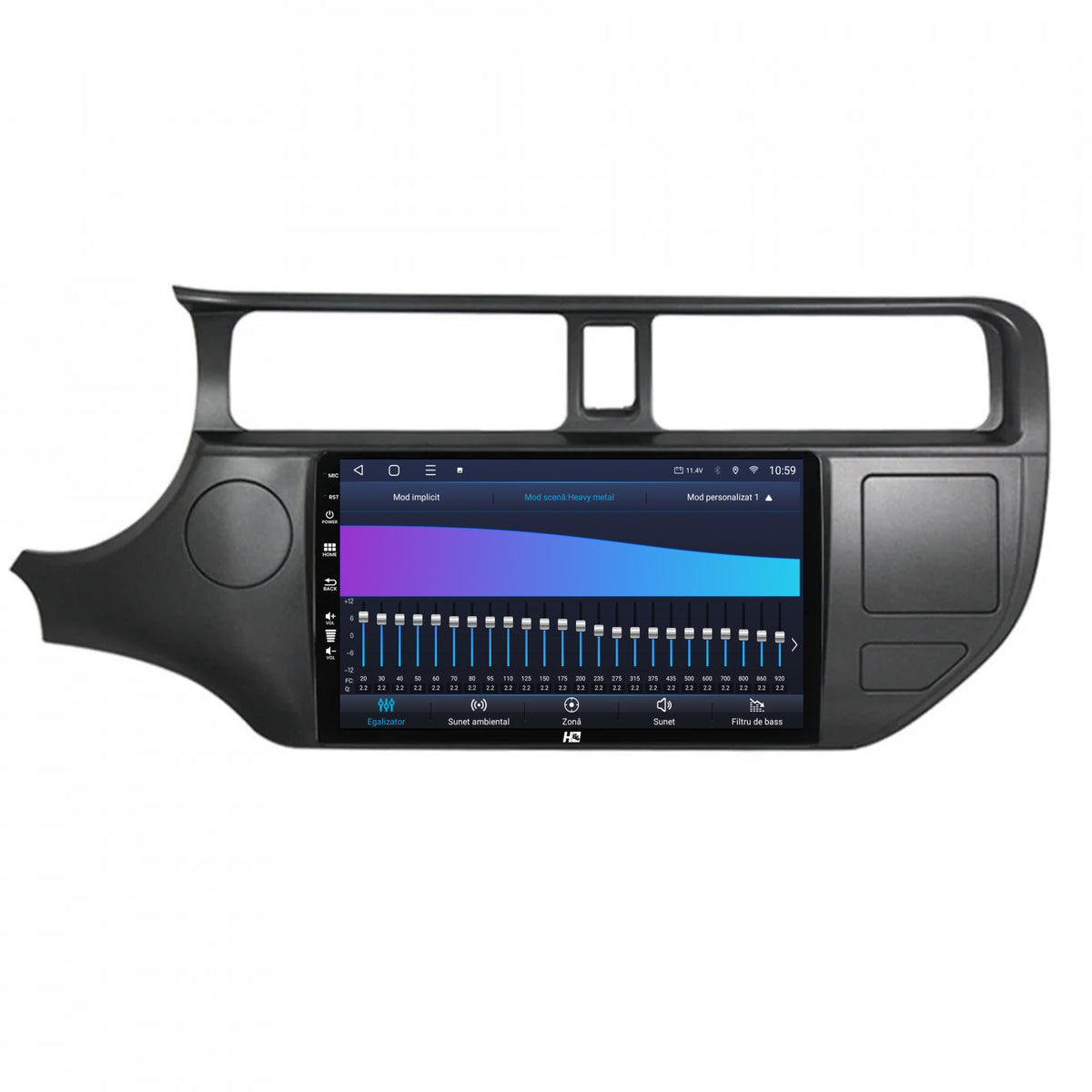 Navigatie HUB64 Kia Rio (2011-2014), 4GB RAM, Android, Quadcore, DSP, GPS, Wi-FI, Carplay, Android Auto, USB, Bluetooth, Waze, Touchscreen, 9 Inch