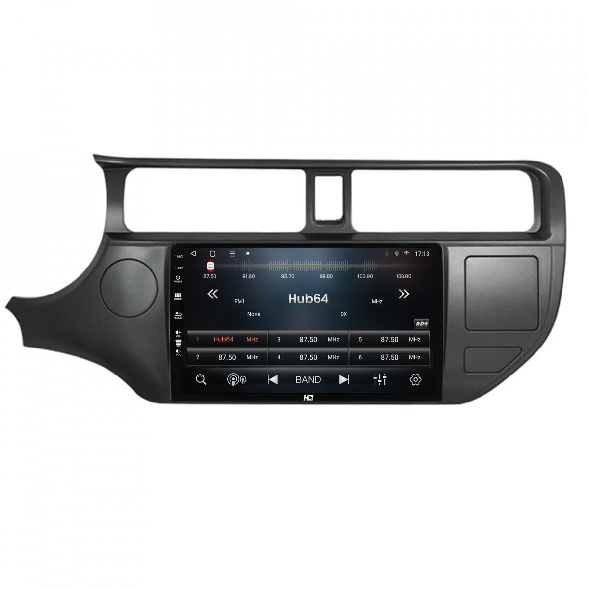Navigatie HUB64 Kia Rio (2011-2014), 4GB RAM, Android, Quadcore, DSP, GPS, Wi-FI, Carplay, Android Auto, USB, Bluetooth, Waze, Touchscreen, 9 Inch