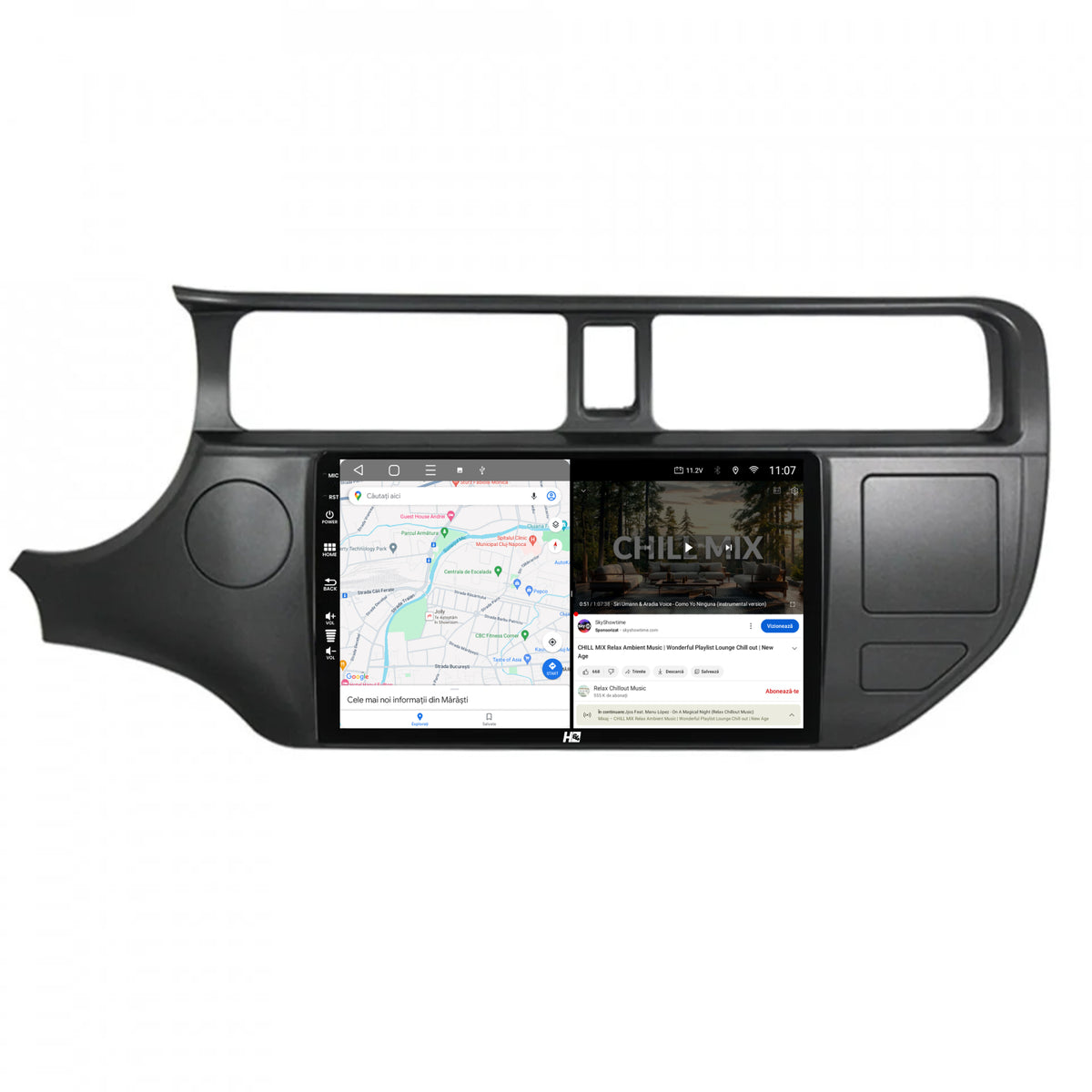 Navigatie HUB64 Kia Rio (2011-2014), 4GB RAM, Android, Quadcore, DSP, GPS, Wi-FI, Carplay, Android Auto, USB, Bluetooth, Waze, Touchscreen, 9 Inch