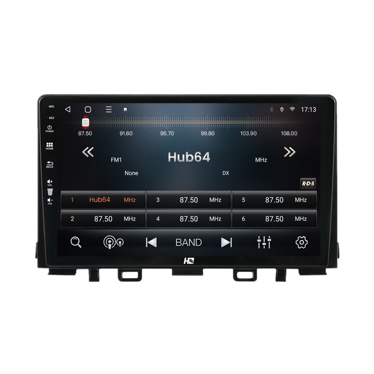 Navigatie HUB64 Kia Rio (2017-2024), 4GB RAM, Android, Quadcore, DSP, GPS, Wi-FI, Carplay, Android Auto, USB, Bluetooth, Waze, Touchscreen, 9 Inch