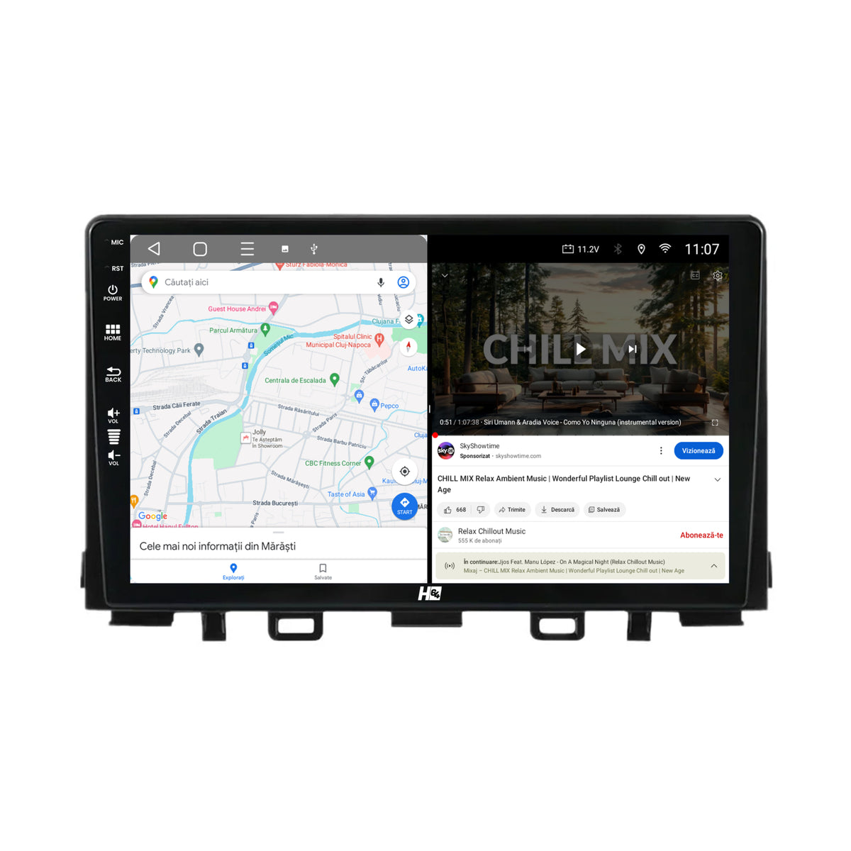 Navigatie HUB64 Kia Rio (2017-2024), 4GB RAM, Android, Quadcore, DSP, GPS, Wi-FI, Carplay, Android Auto, USB, Bluetooth, Waze, Touchscreen, 9 Inch