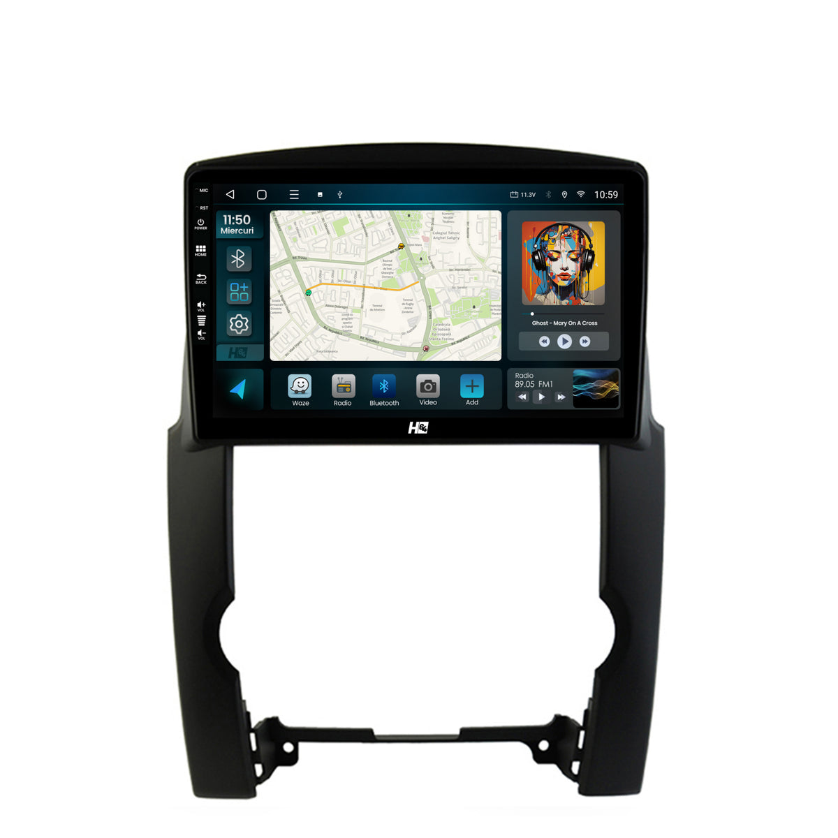 Navigatie HUB64 Kia Sorento (2009-2013), 6GB RAM, Android, Octacore, Slot Sim 4G, DSP, GPS, Wi-FI, Carplay, Android Auto, USB, Bluetooth, Waze, Touchscreen, 10.1 Inch