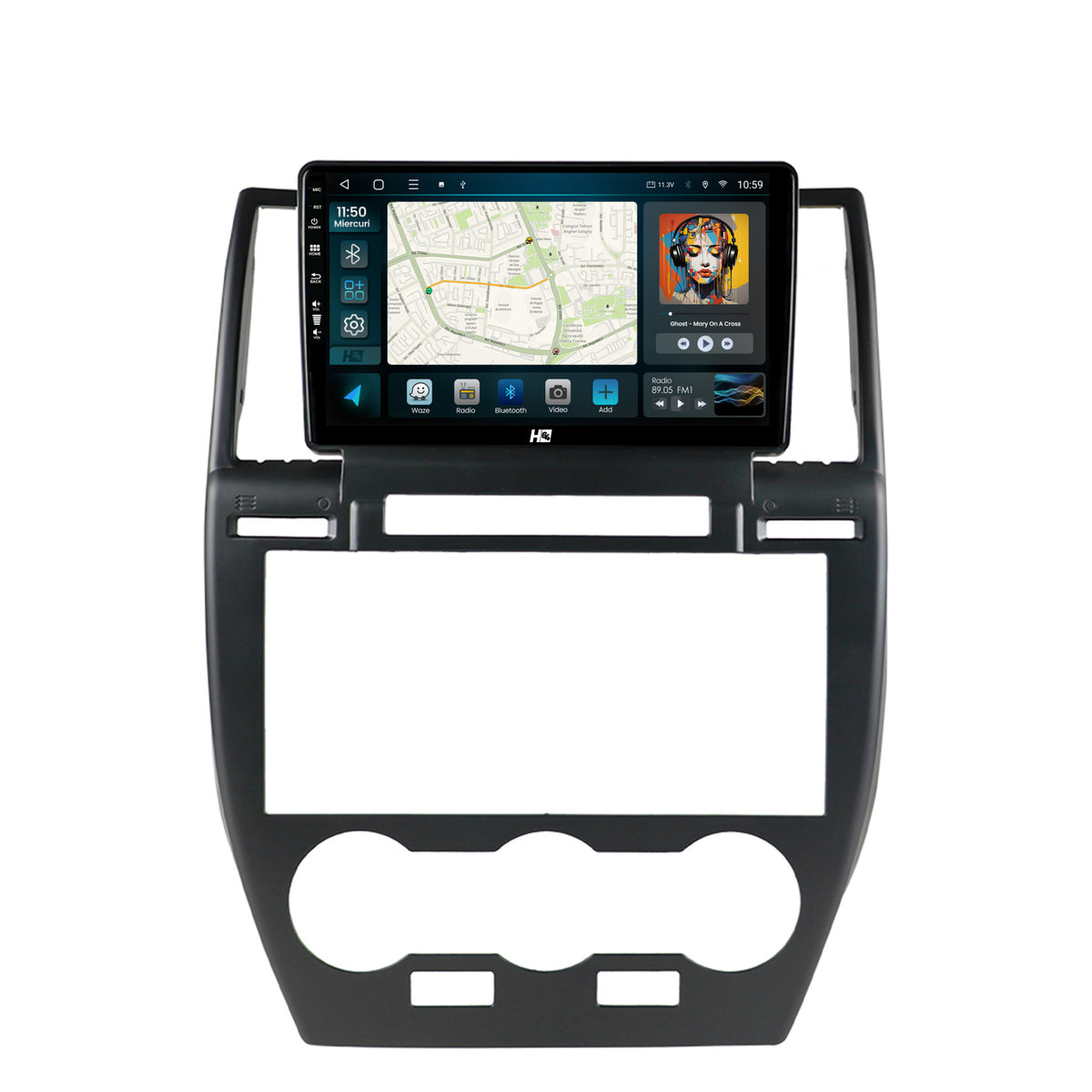 Navigatie HUB64 Land Rover Freelander 2 (2006-2012), 6GB RAM, Android, Octacore, Slot Sim 4G, DSP, GPS, Wi-FI, Carplay, Android Auto, USB, Bluetooth, Waze, Touchscreen, 9 Inch