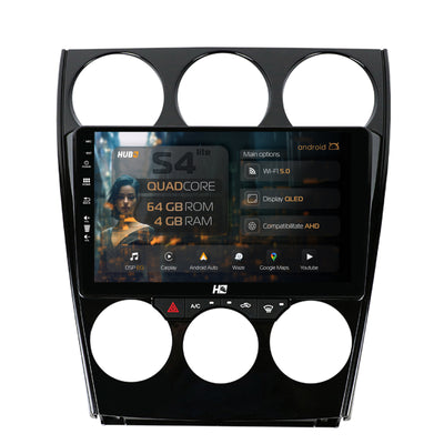 Navigatie HUB64 Mazda 6 (2002-2008), 4GB RAM, Android, Quadcore, DSP, GPS, Wi-FI, Carplay, Android Auto, USB, Bluetooth, Waze, Touchscreen, 9 inch