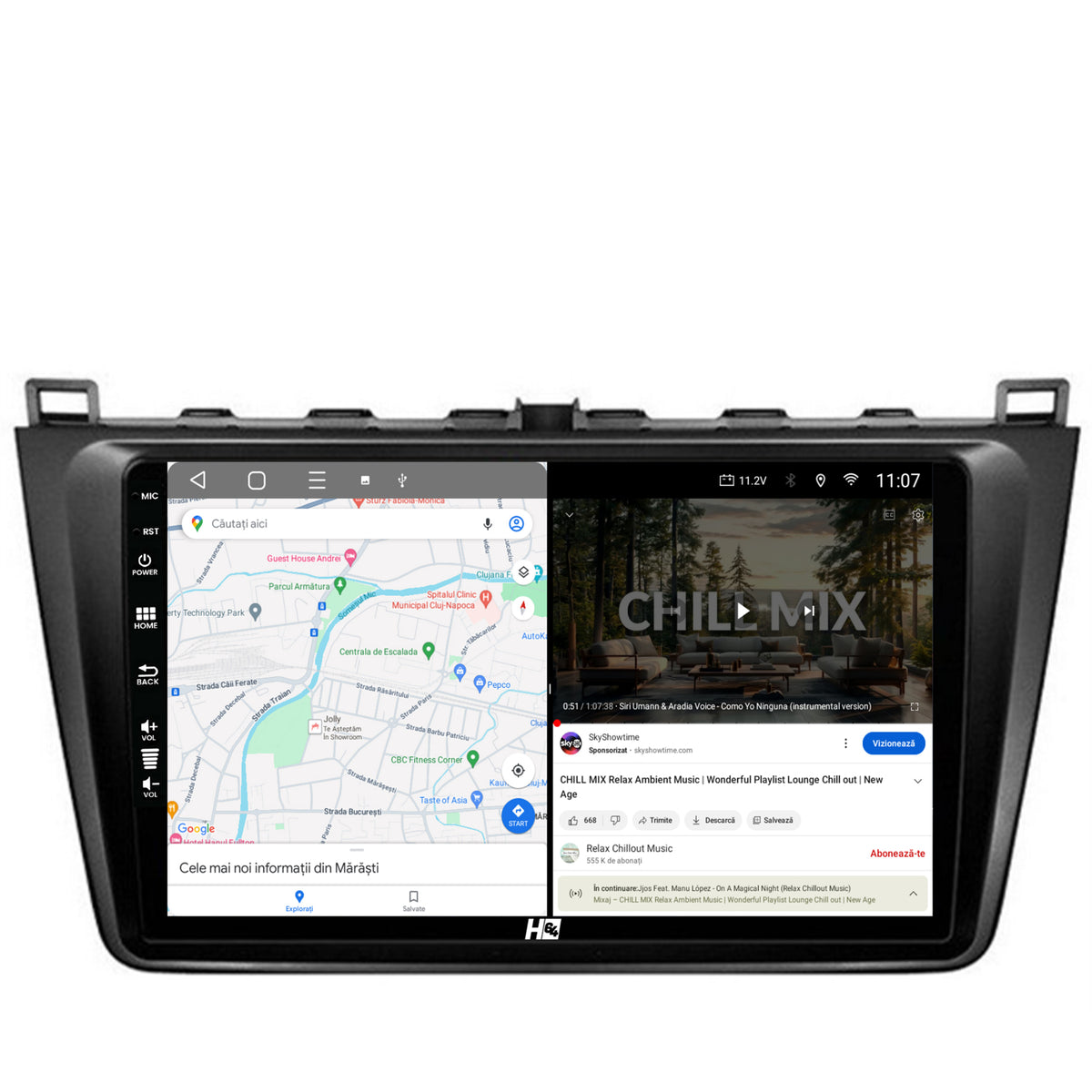 Navigatie HUB64 Mazda 6 (2008-2013), 4GB RAM, Android, Quadcore, DSP, GPS, Wi-FI, Carplay, Android Auto, USB, Bluetooth, Waze, Touchscreen, 9 inch