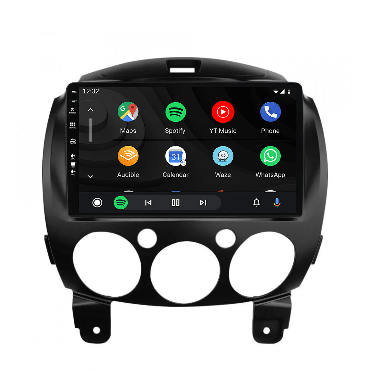 Navigatie HUB64 Mazda 2 (2007-2014), 4GB RAM, Android, Quadcore, DSP, GPS, Wi-FI, Carplay, Android Auto, USB, Bluetooth, Waze, Touchscreen, 9 inch