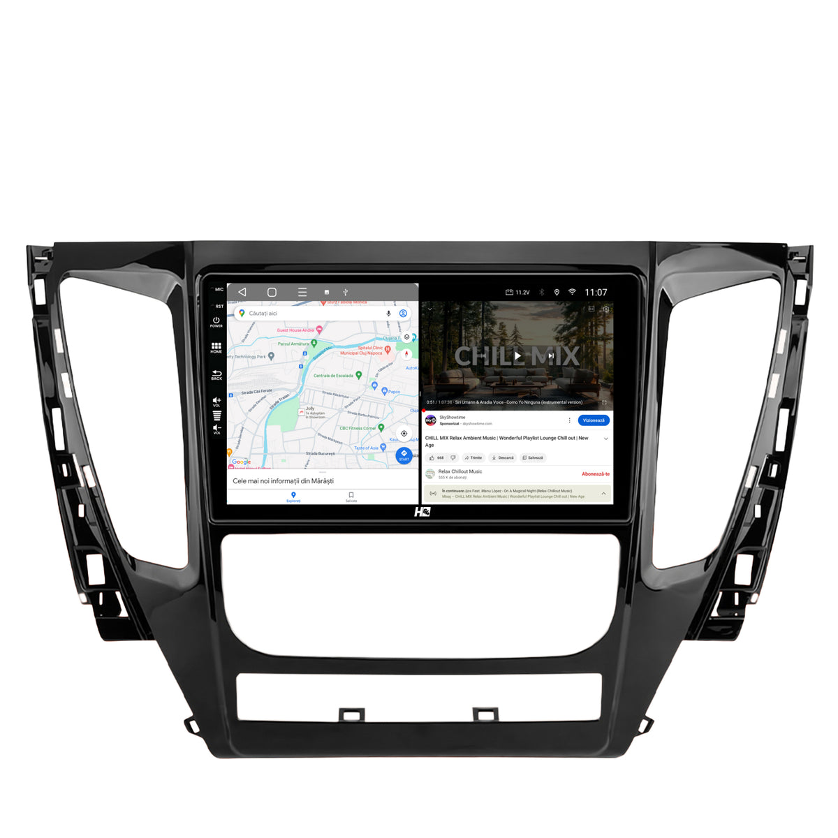Navigatie HUB64 Mitsubishi Pajero (2016-2018), 6GB RAM, Android, Octacore, Slot Sim 4G, DSP, GPS, Wi-FI, Carplay, Android Auto, USB, Bluetooth, Waze, Touchscreen, 9 Inch