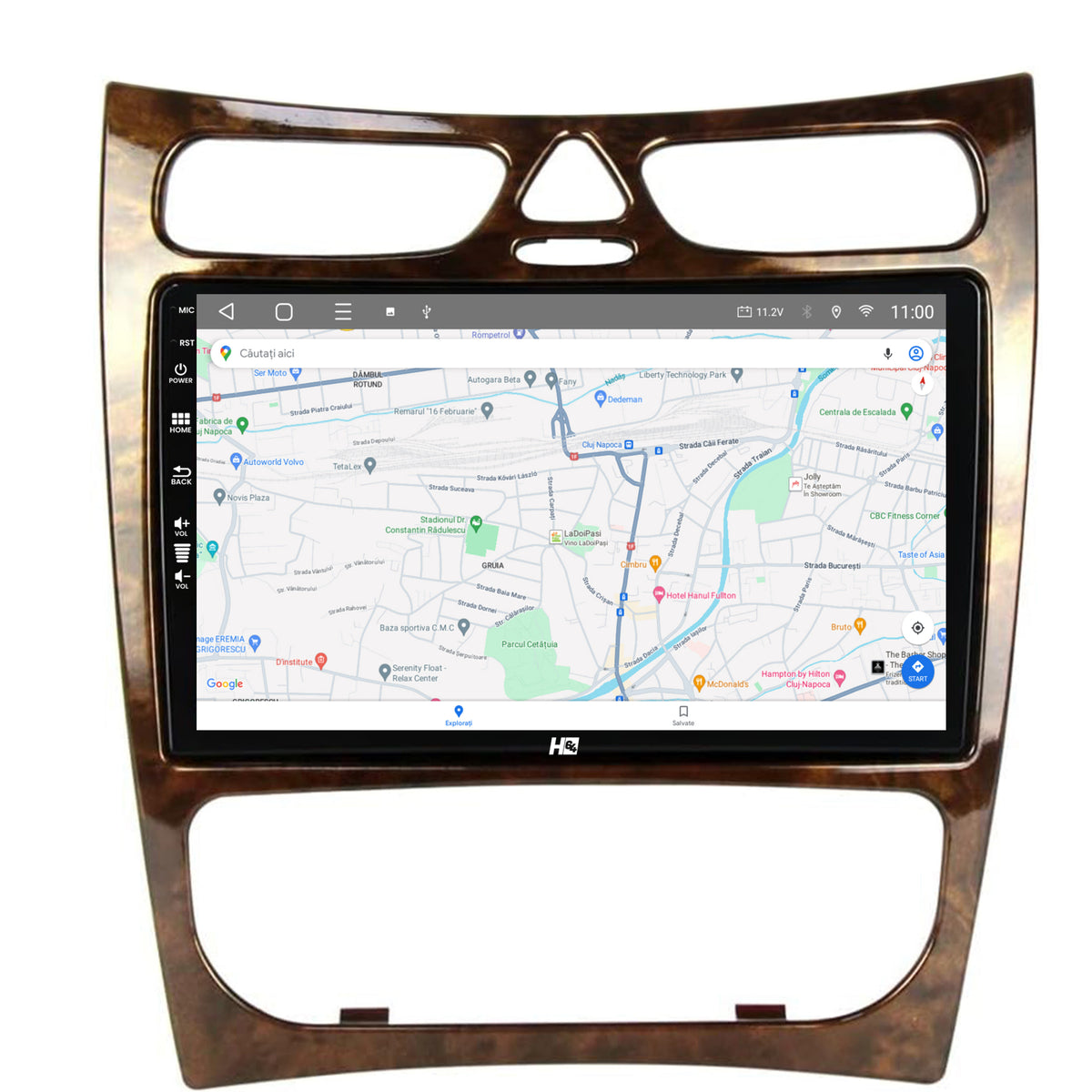 Navigatie HUB64 Benz CLK (W209) (2000-2005), 4GB RAM, Android, Quadcore, DSP, GPS, Wi-FI, Carplay, Android Auto, USB, Bluetooth, Waze, Touchscreen, 9 inch