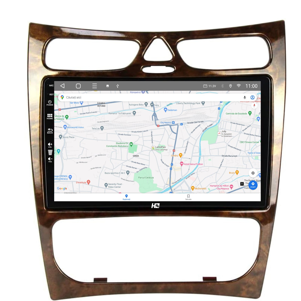 Navigatie HUB64 Benz CLK (W209) (2000-2005), 4GB RAM, Android, Quadcore, DSP, GPS, Wi-FI, Carplay, Android Auto, USB, Bluetooth, Waze, Touchscreen, 9 inch