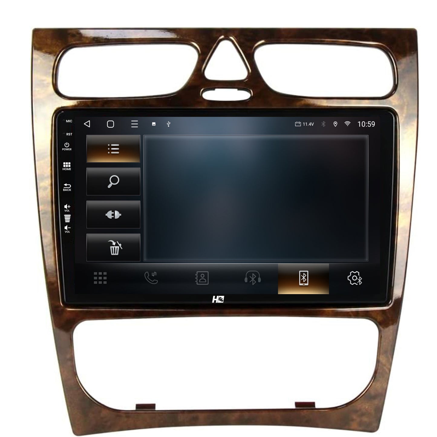 Navigatie HUB64 Benz C Class (W203) (2002-2004), 8GB RAM, Android, Octacore, Slot Sim 4G, DSP, GPS, Wi-FI, Carplay, Android Auto, USB, Bluetooth, Waze, Touchscreen, 9 Inch