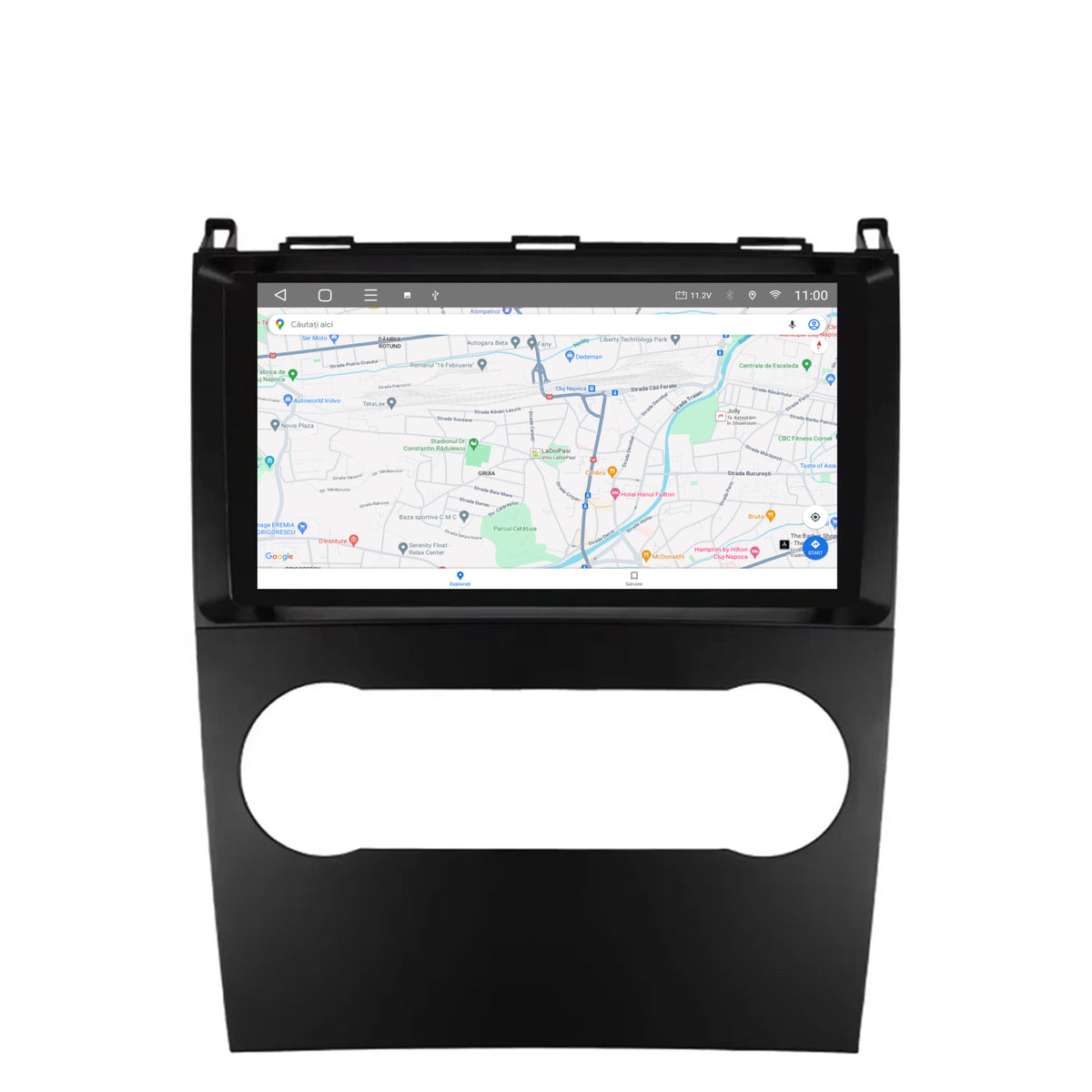 Navigatie HUB64 Mercedes Benz A/B Class (2004-2011), 8GB RAM, Android, Octacore, Slot Sim 4G, DSP, GPS, Wi-FI, Carplay, Android Auto, USB, Bluetooth, Waze, Touchscreen, 9 Inch