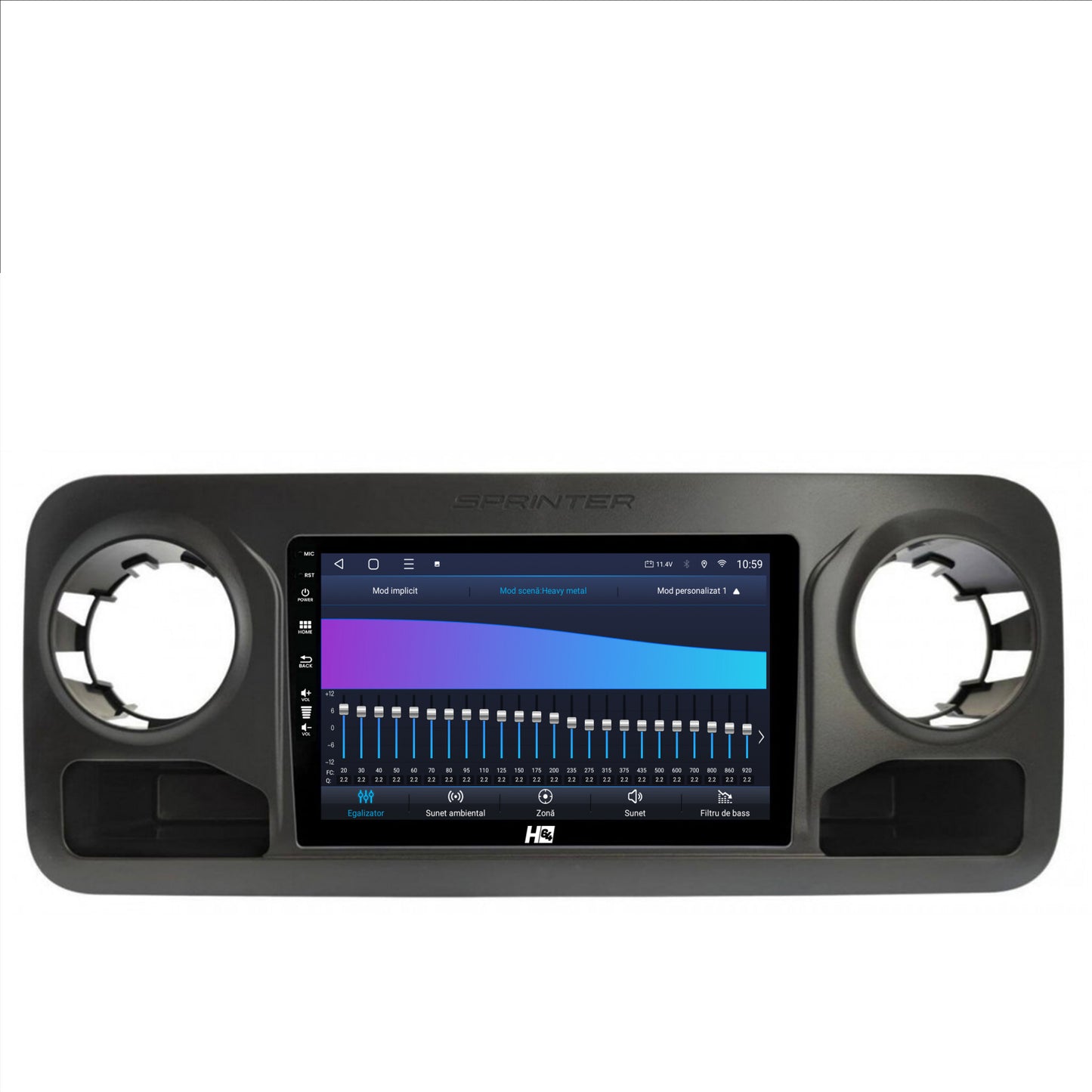 Navigatie HUB64 Mercedes Benz Sprinter (2018+), 4GB RAM, Android, Octacore, Slot Sim 4G, DSP, GPS, Wi-FI, Carplay, Android Auto, USB, Bluetooth, Waze, Touchscreen, 10.1 Inch