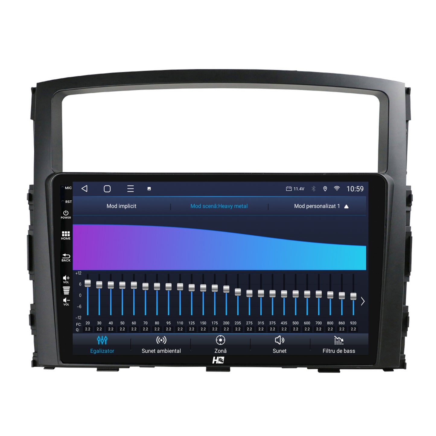 Navigatie HUB64 Mitstubishi Pajero (2006-2014), 4GB RAM, Android, Octacore, Slot Sim 4G, DSP, GPS, Wi-FI, Carplay, Android Auto, USB, Bluetooth, Waze, Touchscreen, 9 inch